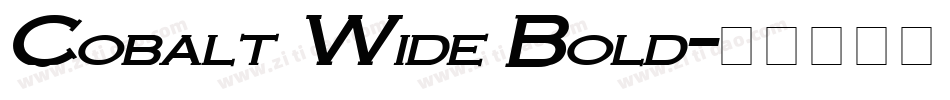 Cobalt Wide Bold字体转换